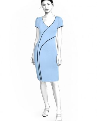 Выкройка: платье с декоративным кантом арт. ВКК-3882-1-ЛК0002141