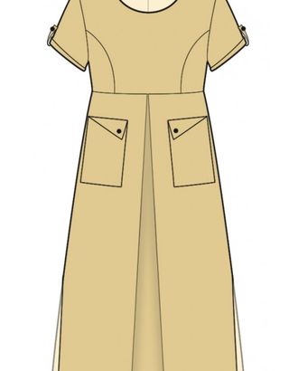 Выкройка: платье с длинной юбкой арт. ВКК-3710-1-ЛК0002143