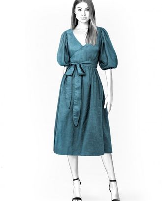 Выкройка: платье с объемным рукавом арт. ВКК-3740-1-ЛК0002168