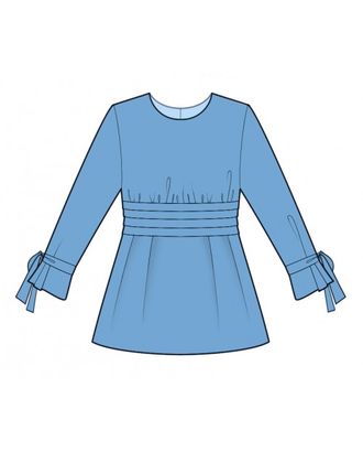 Выкройка: блузка с поясом под грудью арт. ВКК-3840-1-ЛК0002188