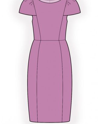 Выкройка: платье с рукавом из рельефа арт. ВКК-3411-1-ЛК0002194