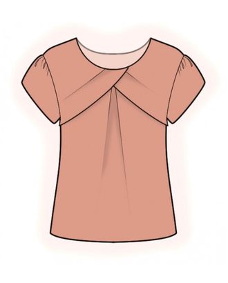 Выкройка: блузка с отлетной кокеткой арт. ВКК-3506-1-ЛК0002196
