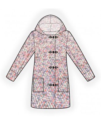 Выкройка: пальто с накладными карманами арт. ВКК-3776-1-ЛК0002199