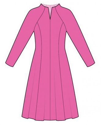 Выкройка: платье с рукавом реглан арт. ВКК-3227-1-ЛК0002212