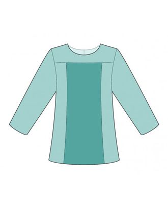 Выкройка: блузка с укороченным рукавом арт. ВКК-3412-1-ЛК0002215
