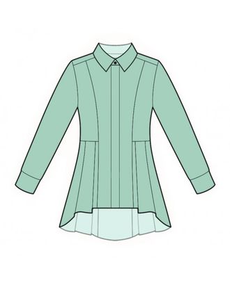 Выкройка: блузка со складками на баске арт. ВКК-3717-1-ЛК0002216