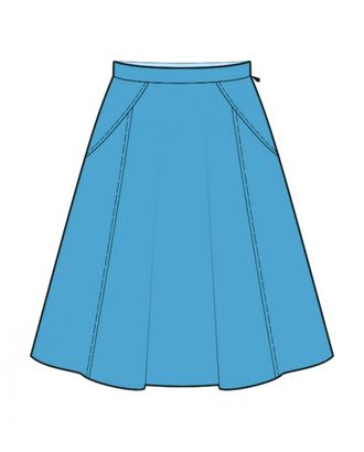 Выкройка: юбка с рельефами арт. ВКК-3692-1-ЛК0002217