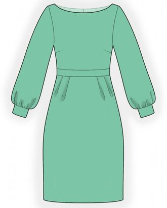 Выкройка: платье с широким рукавом арт. ВКК-3971-1-ЛК0002218