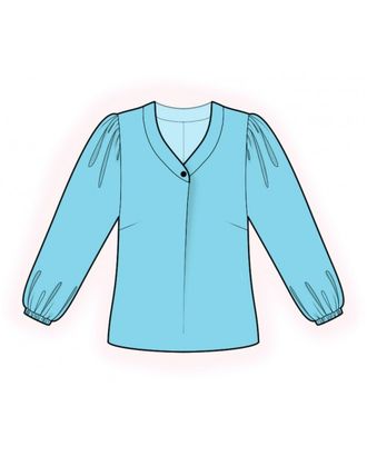 Выкройка: блузка с центральной складкой арт. ВКК-3930-1-ЛК0002235