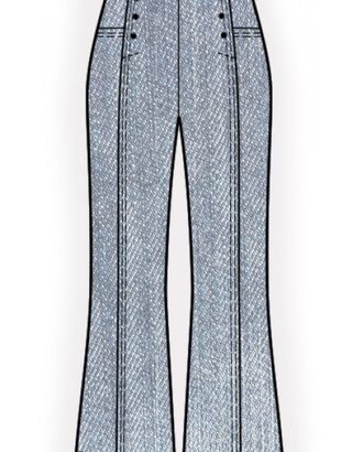 Выкройка: джинсы с декоративной застежкой арт. ВКК-3942-1-ЛК0002244