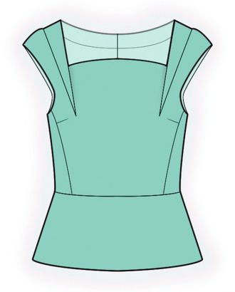 Выкройка: блуза с баской арт. ВКК-3813-1-ЛК0002245