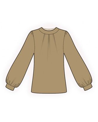 Выкройка: блузка со складками арт. ВКК-3214-1-ЛК0002252