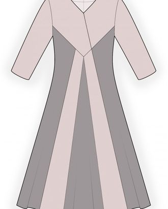 Выкройка: платье с клиньями арт. ВКК-3283-1-ЛК0002256