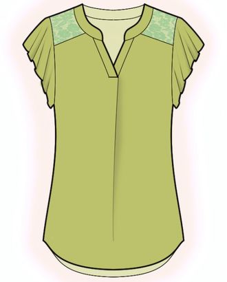 Выкройка: блузка с рукавом-крылышком арт. ВКК-3758-1-ЛК0002274