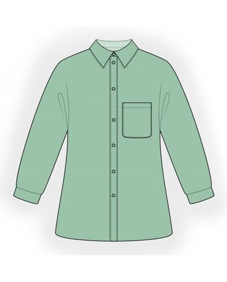 Выкройка: блузка-рубашка арт. ВКК-3524-1-ЛК0002304