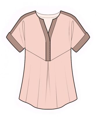 Выкройка: блузка с отделкой арт. ВКК-3944-1-ЛК0002313