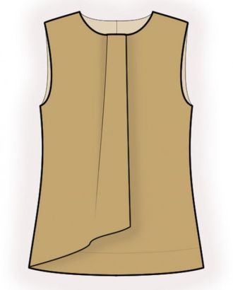 Выкройка: блузка с отлетной деталью арт. ВКК-3841-1-ЛК0002315