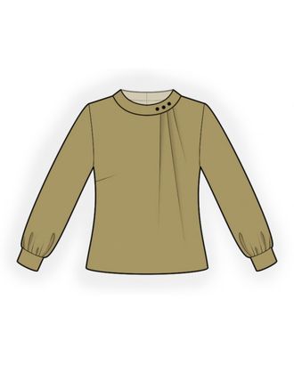 Выкройка: блузка со складками арт. ВКК-3328-1-ЛК0002320
