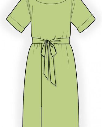 Выкройка: платье с цельнокроеным рукавом арт. ВКК-3864-1-ЛК0002322