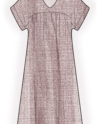 Выкройка: платье со сборкой на груди арт. ВКК-3815-7-ЛК0002339