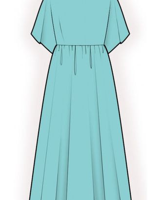 Выкройка: платье длинное со сборкой арт. ВКК-3574-5-ЛК0002343