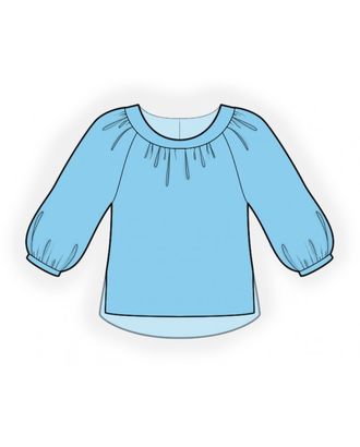 Выкройка: блузка с рукавом-реглан арт. ВКК-3766-1-ЛК0002353