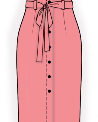 Выкройка: юбка с высокой талией арт. ВКК-3948-1-ЛК0002355
