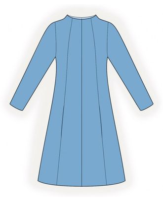 Выкройка: платье с вертикальными рельефами арт. ВКК-3784-1-ЛК0002390