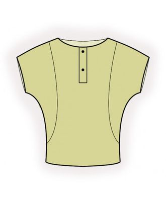 Выкройка: блузка с рукавом летучая мышь арт. ВКК-3363-7-ЛК0002401