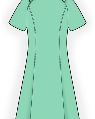 Выкройка: платье с рукавом реглан арт. ВКК-3300-1-ЛК0002449