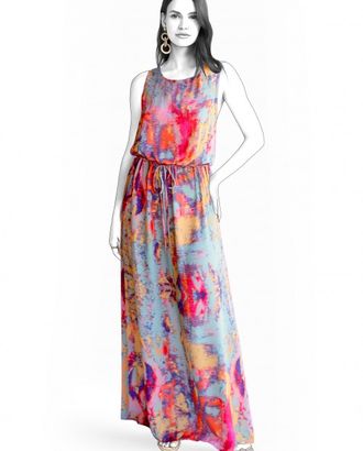 Выкройка: платье-сарафан с резинкой по талии арт. ВКК-3851-1-ЛК0002478