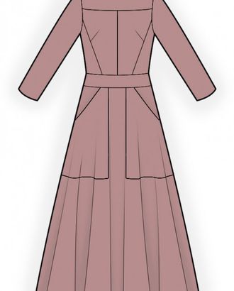 Выкройка: платье с накладными карманами арт. ВКК-3779-1-ЛК0002490