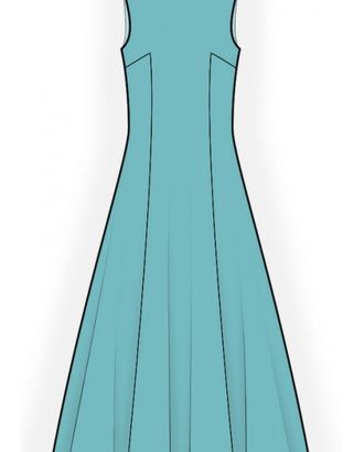 Выкройка: платье с рельефами углом арт. ВКК-3512-6-ЛК0002496