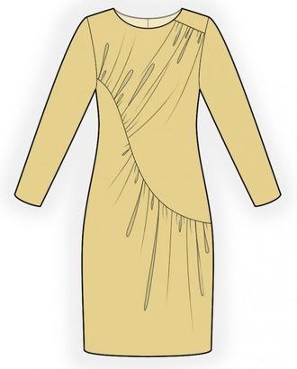 Выкройка: платье со сборкой арт. ВКК-3792-1-ЛК0002500