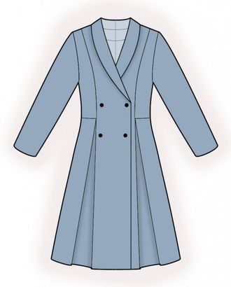 Выкройка: платье двубортное арт. ВКК-4031-1-ЛК0002504