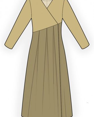 Выкройка: платье с отлетным полотнищем арт. ВКК-4399-1-ЛК0002516