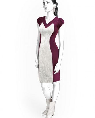 Выкройка: платье с декоративной обтачкой арт. ВКК-4415-1-ЛК0002535