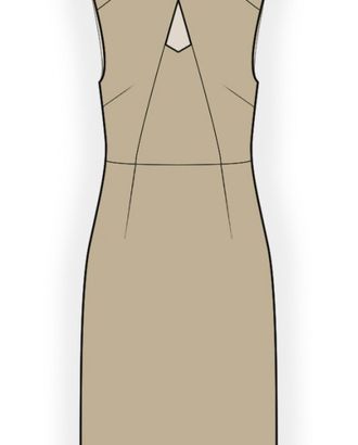 Выкройка: платье с декоративной горловиной арт. ВКК-4420-1-ЛК0002540