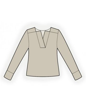 Выкройка: блузка с декоративной планкой арт. ВКК-4430-1-ЛК0002551