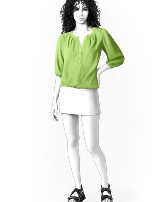 Выкройка: блузка со сборкой арт. ВКК-4440-1-ЛК0002562