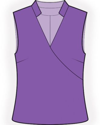 Выкройка: блузка с имитацией запаха арт. ВКК-4449-1-ЛК0002571