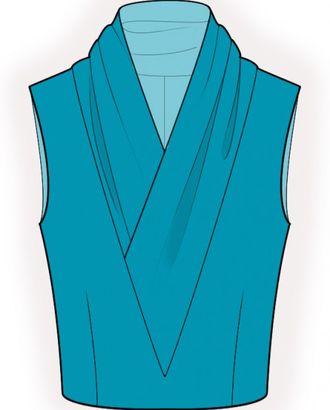 Выкройка: блузка без рукавов арт. ВКК-4452-1-ЛК0002575