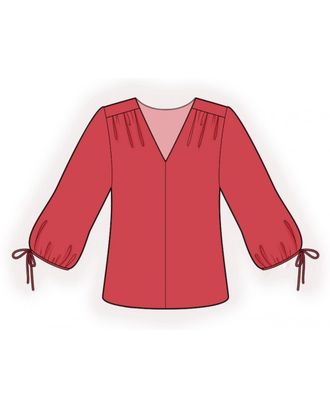 Выкройка: блузка со сборкой на плече арт. ВКК-4455-1-ЛК0002578