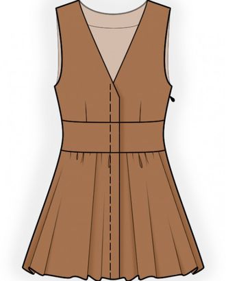 Выкройка: блузка без рукавов арт. ВКК-4458-1-ЛК0002582