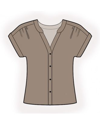 Выкройка: блузка с цельнокроенным рукавом арт. ВКК-4459-1-ЛК0002583