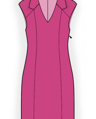 Выкройка: платье с воротником арт. ВКК-4461-1-ЛК0002585