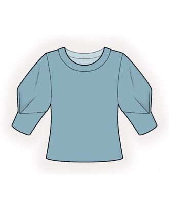 Выкройка: блузка с декоративным рукавом арт. ВКК-4467-1-ЛК0002591