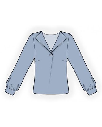 Выкройка: блузка с центральной складкой арт. ВКК-4470-1-ЛК0002594