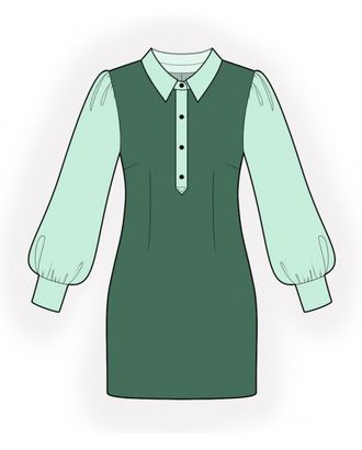 Выкройка: платье с планкой арт. ВКК-4479-1-ЛК0002605