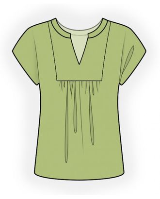 Выкройка: блузка со сборкой арт. ВКК-4482-10-ЛК0002608